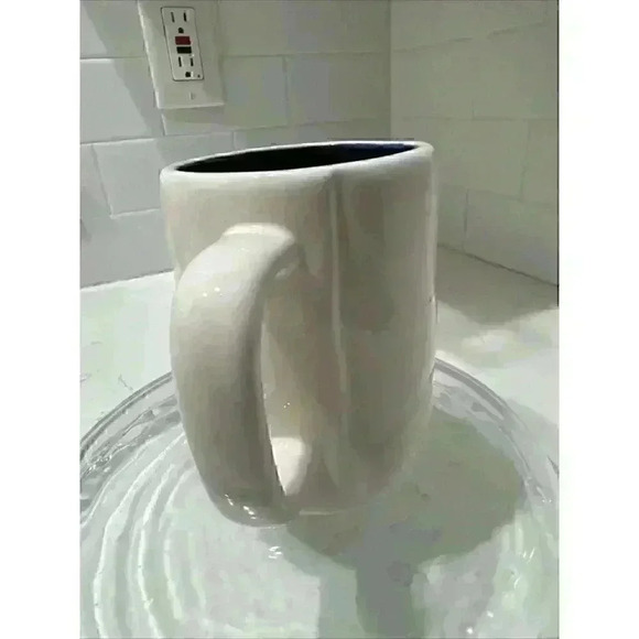 Rae Dunn BLISS Mug Magenta Artisan Collection Coffee Tea Blue Interior - Picture 3 of 9